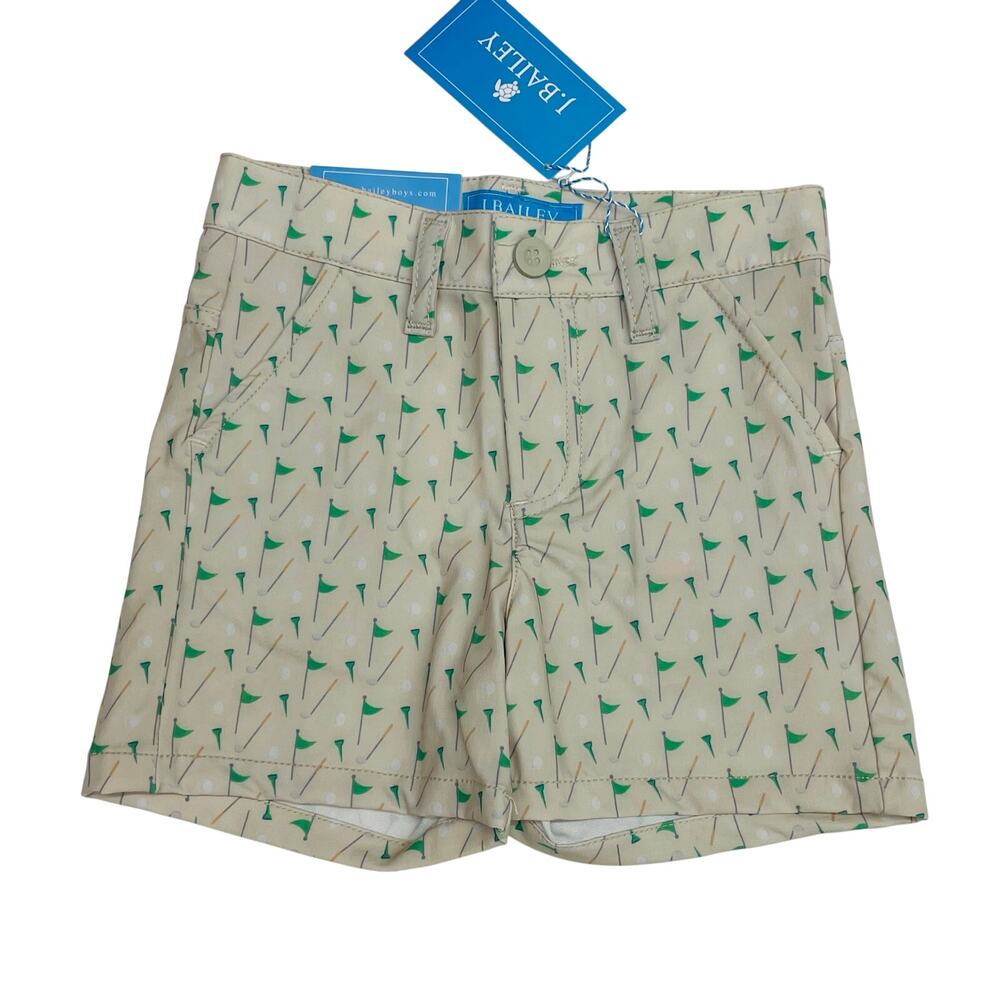 NWT Bailey Boys 3T Performance Short in Golf Print